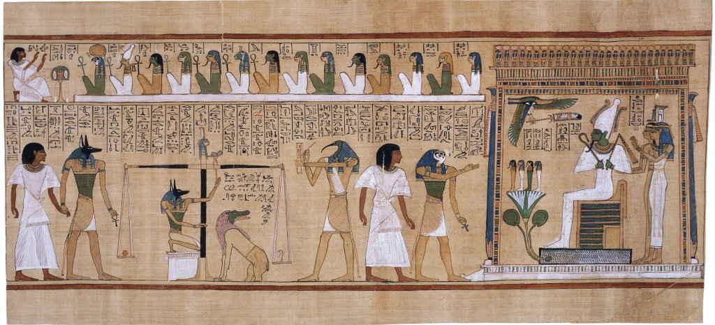 Papiro de Hunefer (1275 a.C.) en el Museo Británico de Londres.