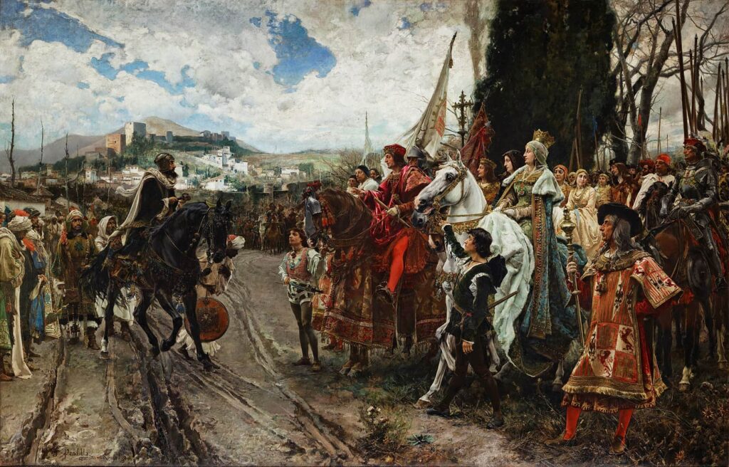 La rendición de Granada. Cuadro de Francisco Padrilla