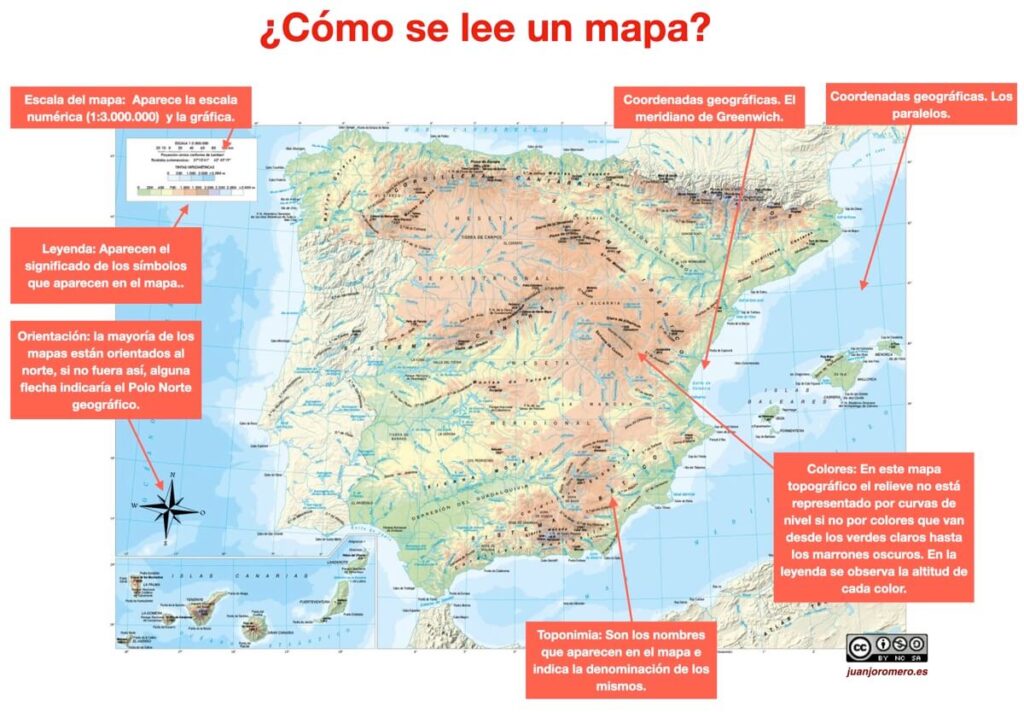 Cómo se lee un mapa